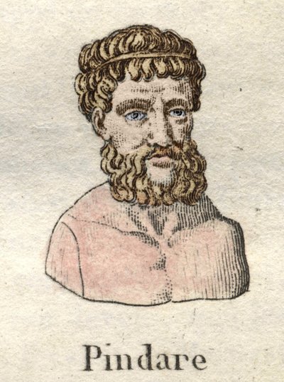 Pindare (518-v. 438 f.Kr.), grekisk operapoet. av Unknown artist