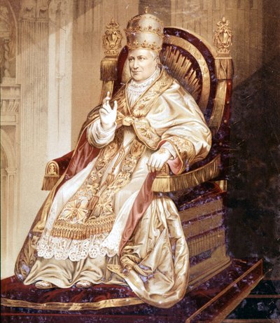 Pius IX (1792 - 1878). Chromolithography. av Unknown artist
