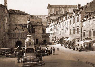 Place Gundulic i Ragusa. sd. sent 1800-tal. av Unknown artist