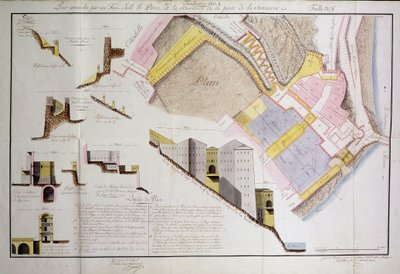 Planera och klippa av Citadellet av Sisteron av Unknown artist