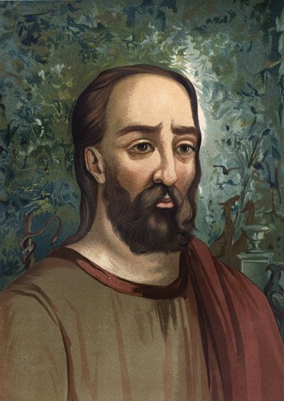 Plinius den äldre (23-79) - Porträtt av Plinius den äldre. på latin Caius Plinius Secundus latinsk författare (Como, 23 e.Kr. i Stabies, 79 e.Kr.). baserat på män och kvinnliga kändisar. Barcelona 1877. av Unknown artist