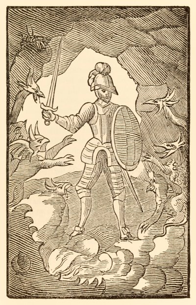 Stackars mannen! Var är du nu? Din dag är natt. från The Pilgrims Progress From This World, To That What Is To Come av John Bunyan (1628-1688) Christian går in i Dödens skuggas dal och t. av Unknown