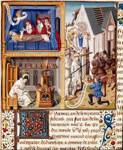 Påven Eugene III dog 1153. Sankt Bernard av Clairvaux (1090-1153). Armes de Jacques d