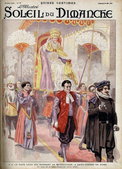 Påven Leo XIII (Leo XIII, Gioacchino Pecci av Unknown artist