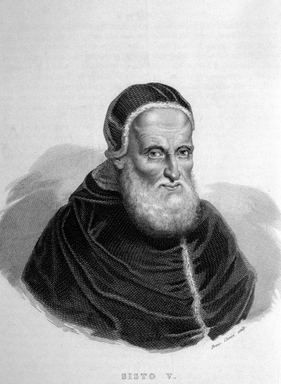 Påven Sixtus V (V) (1520 - 1590). av Unknown artist