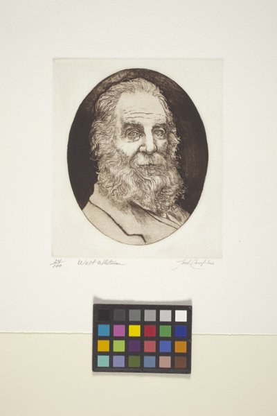 Porträtt av Walt Whitman (bläck, tryck) av Unknown artist