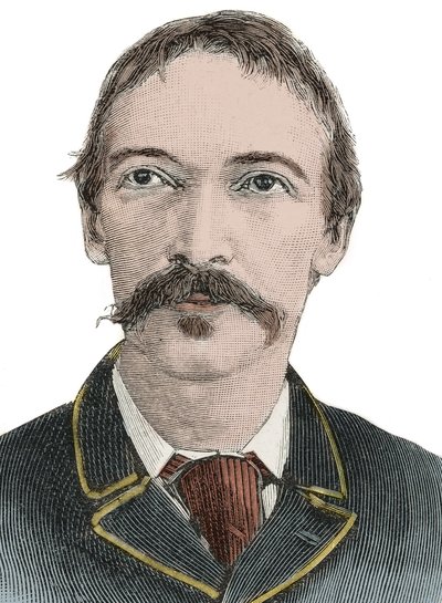 Porträtt Robert Louis Stevenson (1850-1894) - brittisk författare av Unknown artist