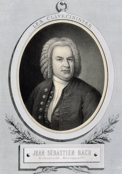 Porträtt i medaljong av Jean Sebastien Bach (Johann Sebastian Bach av Unknown artist