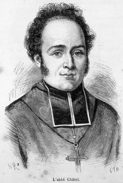 Porträtt av Abbe Ferdinand Francois Chatel (1795-1857), grundare av den franska kyrkan vid tiden för julirevolutionen. av Unknown artist