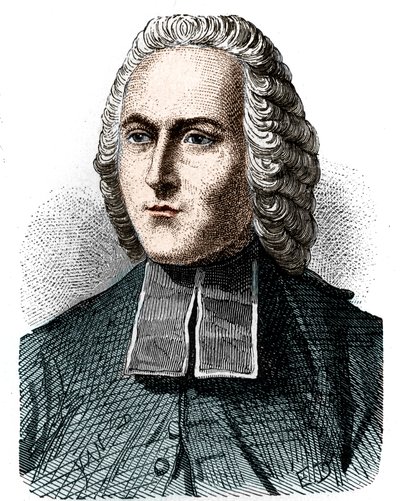 Porträtt av Abbe Jean Antoine (Jean-Antoine) Nollet (1700 - 1770), fransk fysiker - i "Album de la Science; berömda vetenskapsmän; Stora upptäckter””” 1896. av Unknown artist