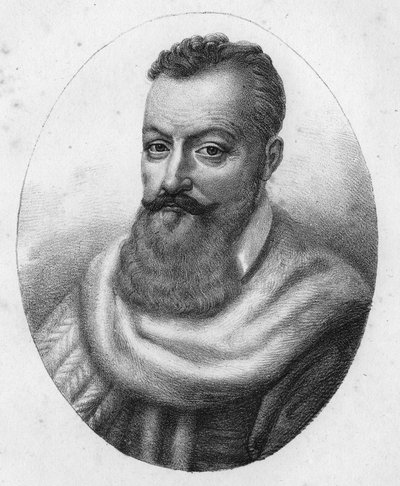 Porträtt av Achilles de Harlay, greve av Beaumont Magistrat (1536 till 1619). av Unknown artist