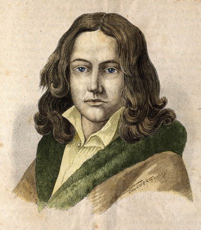 Porträtt av Adelbert de Chamisso (1781 - 1838) - i "" Les Contemporains"", n.d. sent 1800-tal. av Unknown artist
