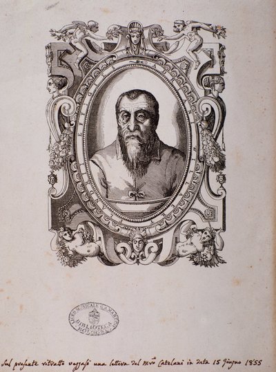 Porträtt av Adrian Willaert (träsnitt) av Unknown artist