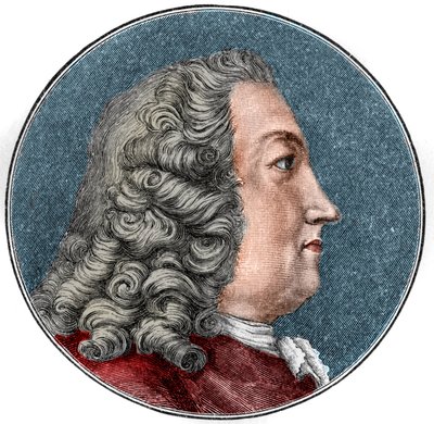 Porträtt av Albrecht von Haller Medecin, schweizisk fysiolog och botaniker (1708-1777) Gravyr. av Unknown artist