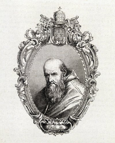 Porträtt av Alessandro Farnese, Paul III (1468 - 1549) påve från 1534 till 1549. av Unknown artist