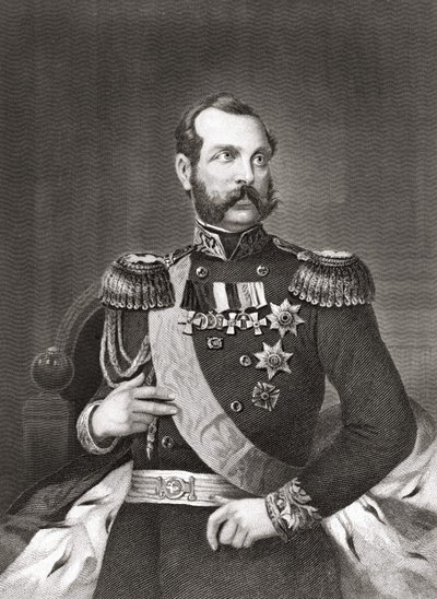 Porträtt av Alexander II Nikolajevitj (1818 - 1881), Rysslands kejsare. av Unknown artist