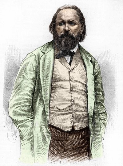 Porträtt av Alexander Ivanovich Herzen (Hertzen) 1812-1870. av Unknown artist