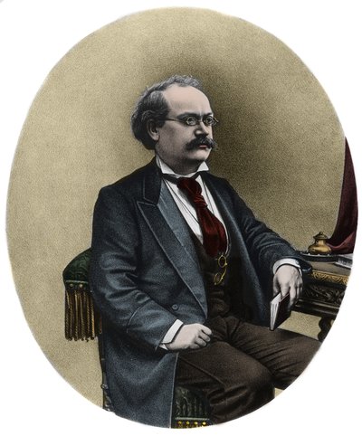 Porträtt av Alexandre Charles Lecocq (1832 -1918), fransk kompositör - Porträtt av Alexandre Charles Lecocq (1832-1918), fransk kompositör av Unknown artist