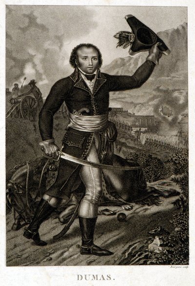 Porträtt av Alexandre Davy Dumas (1762-1806), far till Alexandre Dumas far av Unknown artist