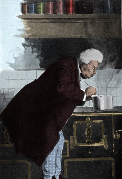 Porträtt av Alexandre Dumas pere (1802 - 1870) i ugnarna. av Unknown artist