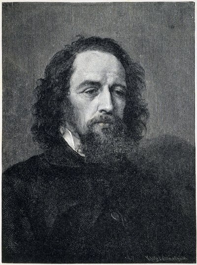 Porträtt av Alfred, Lord Tennyson (1809 - 1892), brittisk poet och dramatiker 1800-talet av Unknown artist