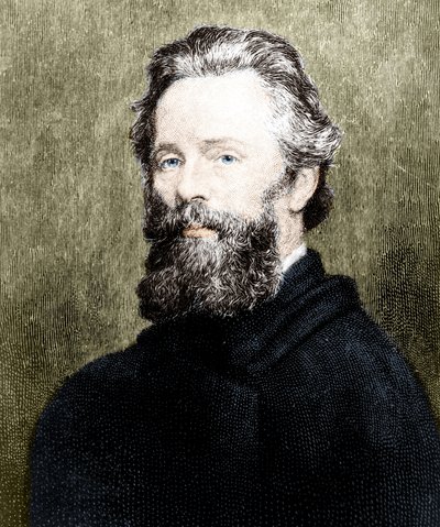 Porträtt av den amerikanske poeten och romanförfattaren Herman Melville (1819-1891). av Unknown artist