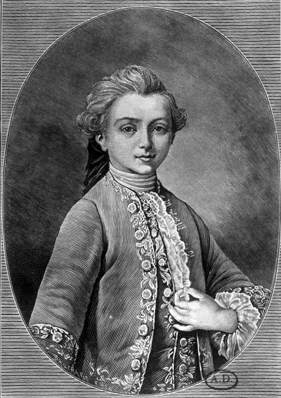 Porträtt av André Chenier. av Unknown artist