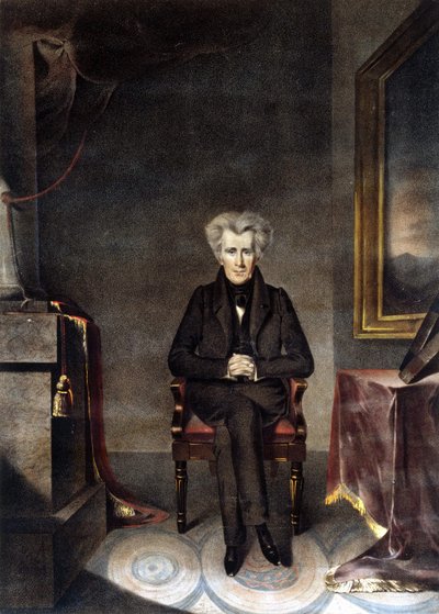 Porträtt av Andrew Jackson (1767 - 1845), amerikansk statsman. av Unknown artist