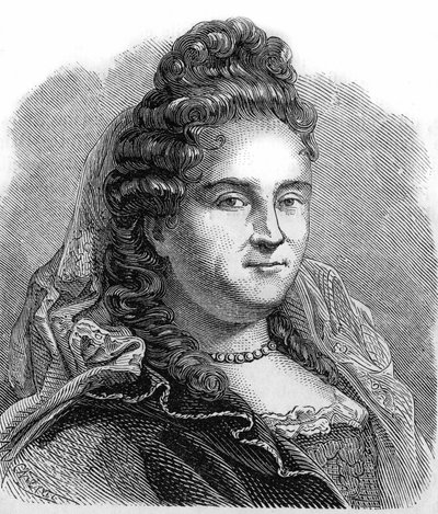 Porträtt av Anne Lefebvre, Mme Dacier. Fransk Erudite (1647 till 1720). av Unknown artist