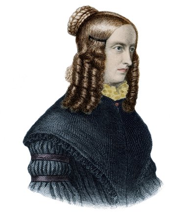 Porträtt av Annette von Droste-Hulshoff (1797-1848) engelsk författare och poet av Unknown artist