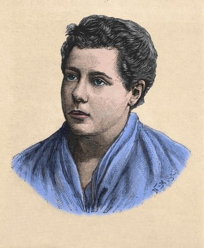 Porträtt av Annie Besant (1847 -1933) teosofen, brittisk feminist och författare. av Unknown artist