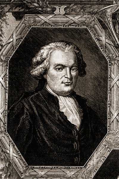 Porträtt av Anthelme Brillat - Savarin. Fransk magistrat och författare (1755 till 1826), författare till Physiologie du goût (1826), samling reflektioner över bordets nöjen. Jean Anthelme Brillat Savarin (Brillat-Savarin) (1755-1826) Fransk gastro av Unknown artist