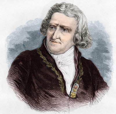 Porträtt av Antoine Augustin Parmentier (1737 - 1813), fransk militärapotekare och agronom. Gravyr från 1866. av Unknown artist
