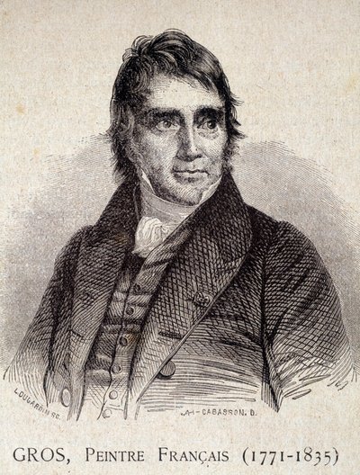 Porträtt av Antoine Jean Gros, fransk målare (1771-1835) - i "Les Contemporains", n.d. slutet av 1800-talet (gravyr) av Unknown artist
