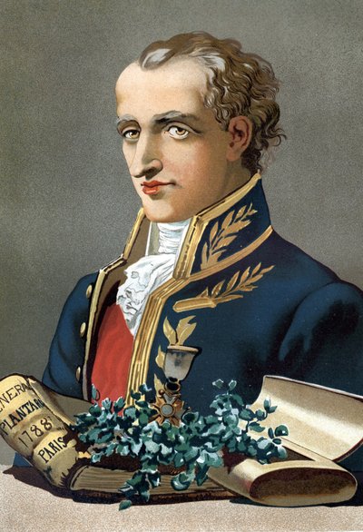 Porträtt av Antoine Laurent de Jussieu (1748 till 1836). fransk botaniker. efter "La Ciencia y sus Hombres" av Louis Figuier. Barcelona 1881 av Unknown artist