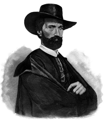 Porträtt av Antoine Wiertz, belgisk målare (1806-1865) - gravyr av Unknown artist