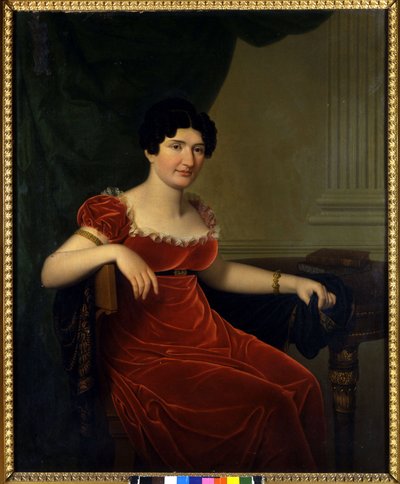 Porträtt av Antonietta Fagnani Arese (1778-1847), älskad kvinna till den italienska poeten Ugo Foscolo (1778-1827). 1800-talsmålning av Unknown artist