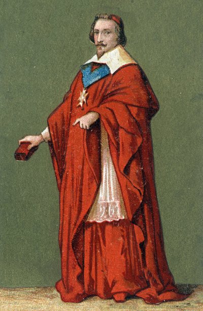 Porträtt av Armand Jean Du Plessis, kardinal de Richelieu (1585 - 1642) av Unknown artist