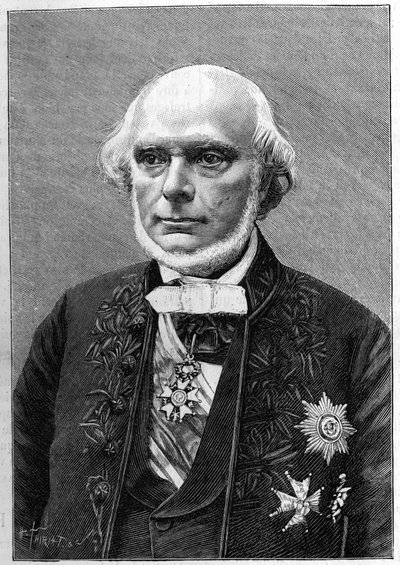 Porträtt av Armand de Quatrefages de Breau (1810-1892), fransk naturforskare och antropolog. (Från ett fotografi av Charles Gallot). Gravyr i "" Nature: granskning av vetenskaperna och deras tillämpningar på konst och industri "" av 23 januari 1892. av Unknown artist