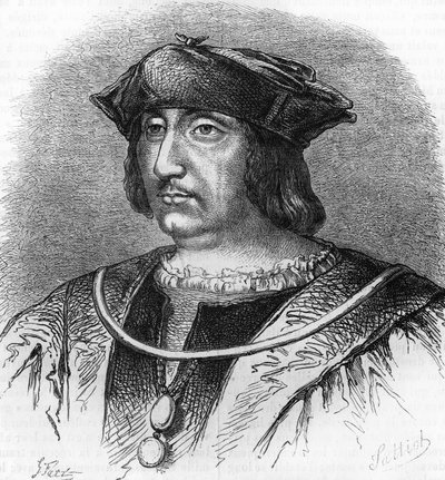 Porträtt av Arthus de Gouffier (1475-1519), herre av Boissy, lärare till kung Francois 1:a. Gravyr av 1800-talet. av Unknown artist