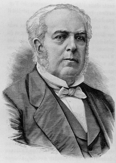 Porträtt av Auguste Casimir-Périer (1811 - 1876). Gravyr från slutet av 1800-talet i "Histoire de France"" av H. Martin. av Unknown artist