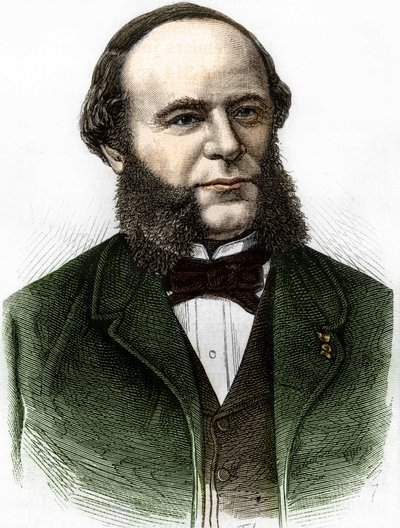 Porträtt av Auguste Pouyer-Quertier (Pouyer Quertier) (1820 - 1891). Gravyr från slutet av 1800-talet. av Unknown artist