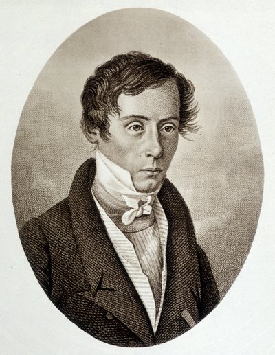 Porträtt av Augustin Fresnel (1788-1827), fransk fysiker. av Unknown artist
