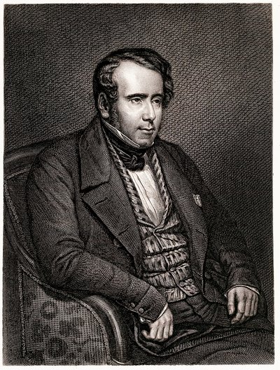 Porträtt av Augustin Thierry, fransk historiker (gravyr av Unknown artist