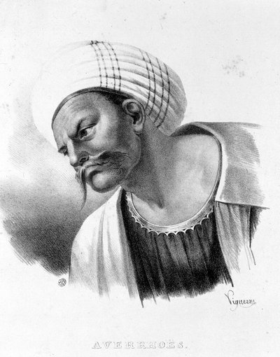 Porträtt av Averroes (1126 - 1198). av Unknown artist