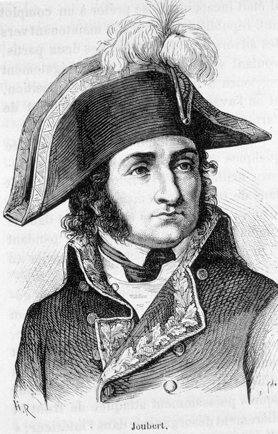 Porträtt av Barthelemy Catherine Joubert (1769-1799), fransk general, dödad i slaget vid Novi. av Unknown artist