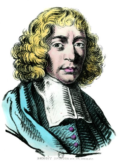 Porträtt av Baruch de Spinoza (1632 - 1677) holländsk filosof, även känd som Bento de Espinosa eller Benedictus de Spinoza eller Benoit de Spinoza. Gravyr från 1600-talet. Coll. Gå. av Unknown artist