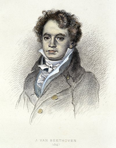 Porträtt av Beethoven (1814) - gravyr av Unknown artist
