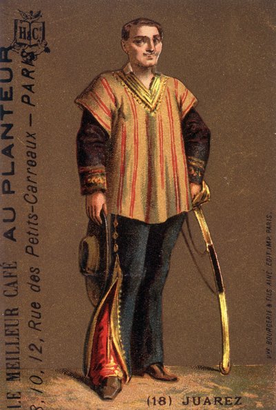 Porträtt av Benito Juarez (1806-1872), mexikansk politiker. av Unknown artist