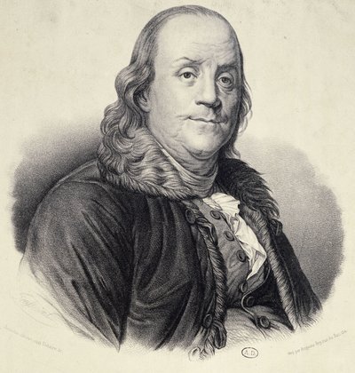 Porträtt av Benjamin Franklin av Unknown artist
